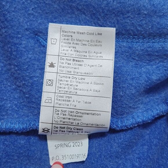 Carhartt Loose Fit Hooded Sweatshirt Hoodie Logo Sleeve Blue Men's Small - Picture 9 of 12